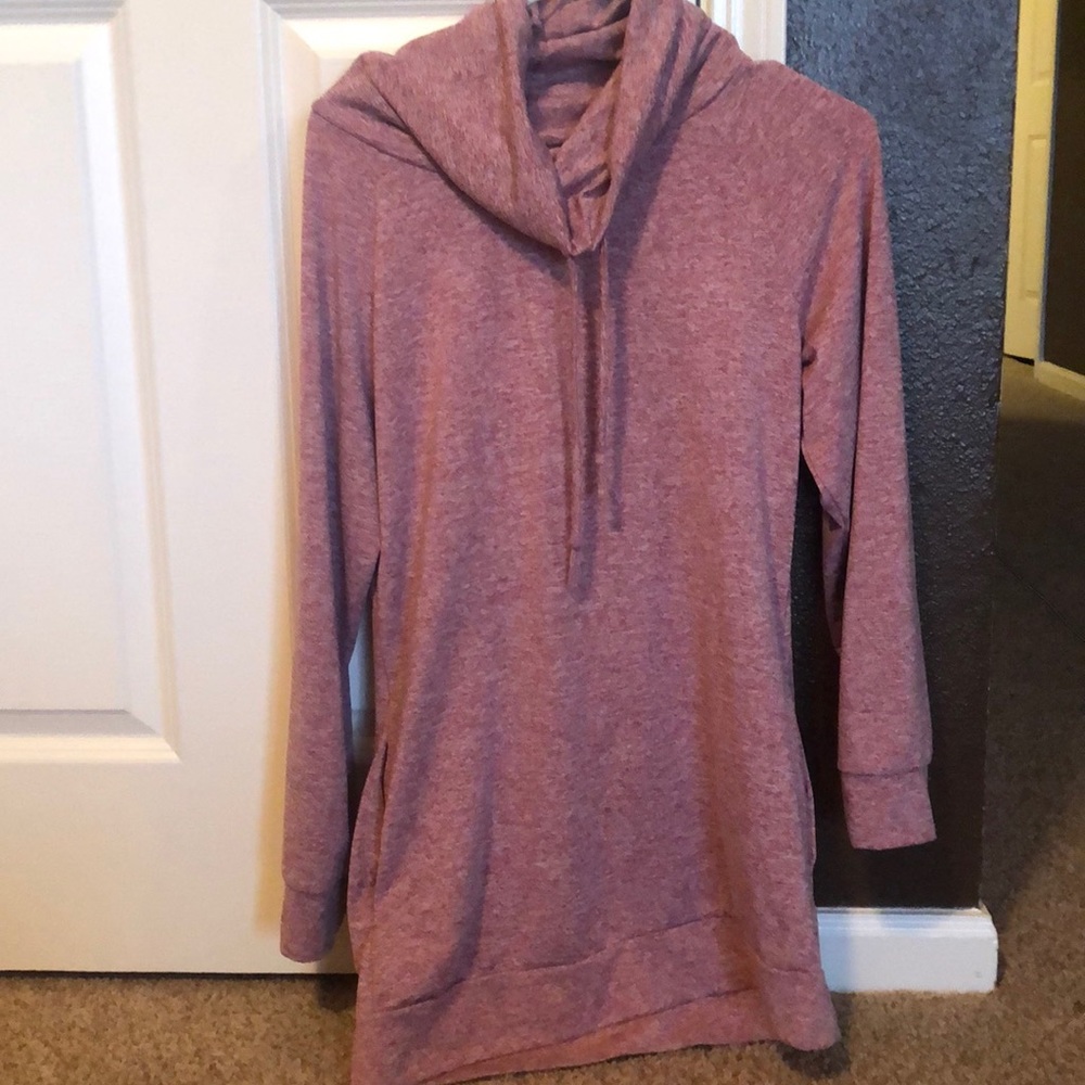 Long pink sweatshirt!